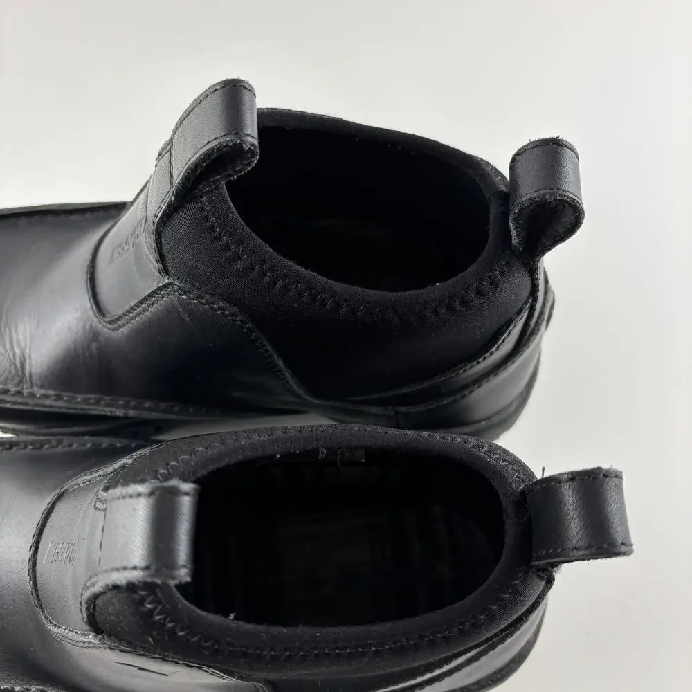 Baffin Ease Mens Black Leather Slip On Ankle Boots Comfort Work Size 9